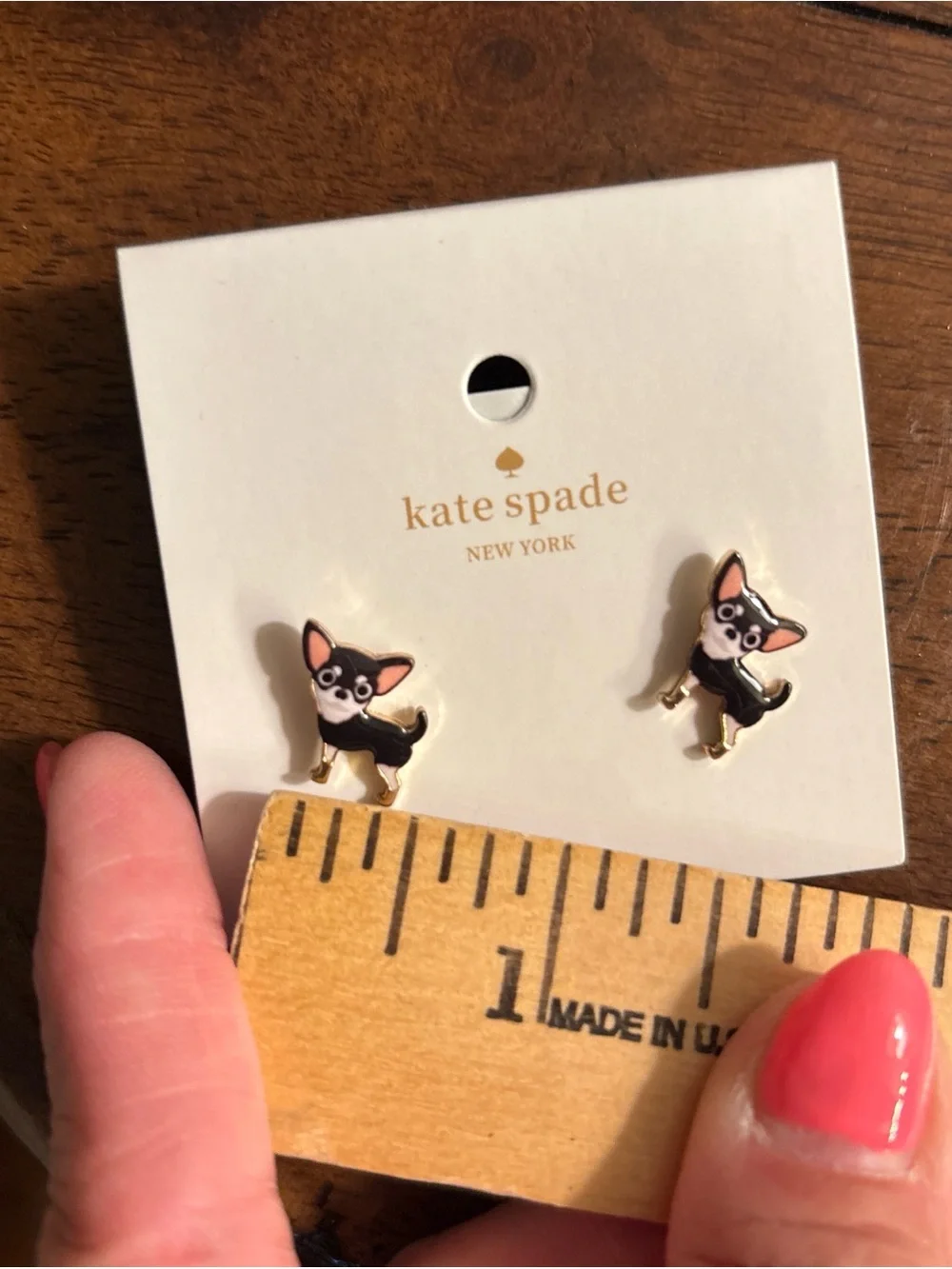 Kate Spade New York Chihuahua Dog Stud Enamel